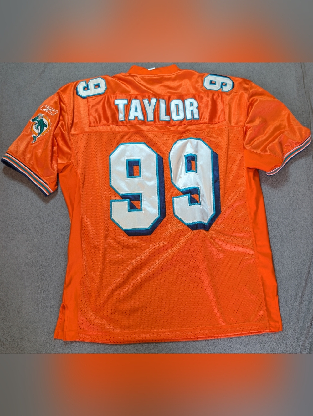 Jason‎ Taylor Reebok Orange NFL Onfield Jersey Shirt Size 52 XXL